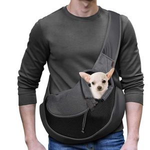 YUDODO Reflective Pet Dog Sling Carrier Breathable Mesh Travel Sling
